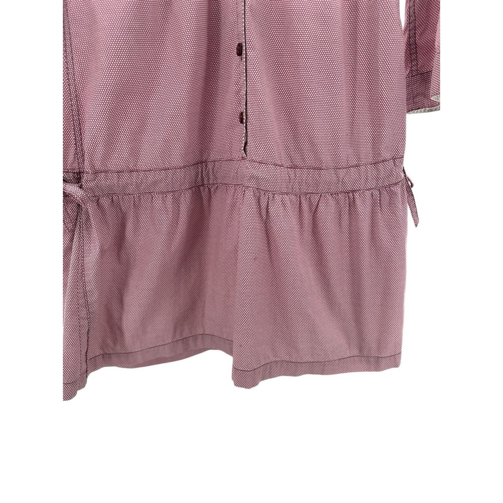 Trovata Shirt Dress M Burgundy Mini Button Front Boho Preppy Cotton Casual - Picture 3 of 11